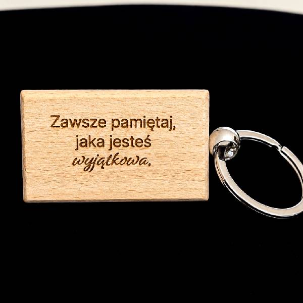 Brelok drewniany prostokątny 5 cm - obrazek 5